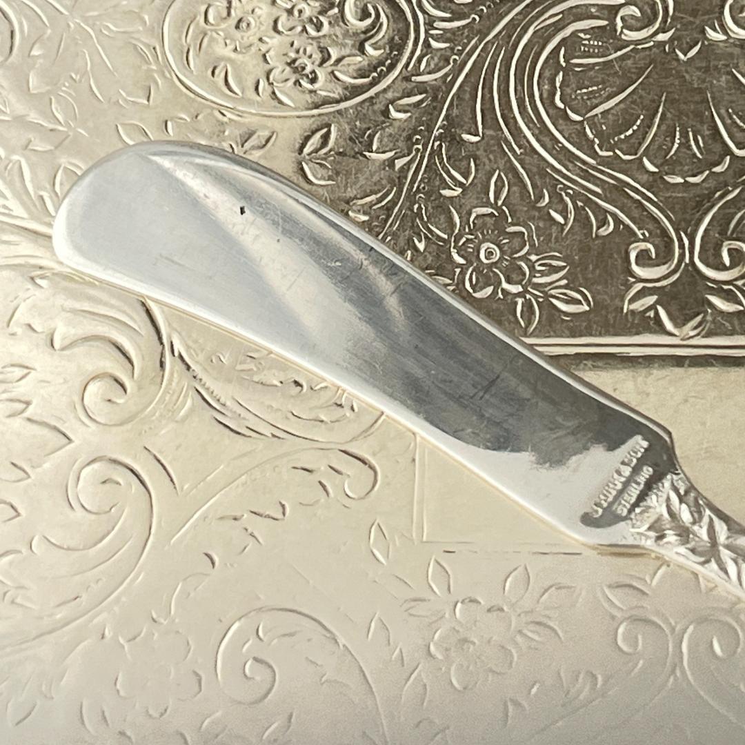 【S.Kirk & Son】【純銀】バターナイフ/スプレッダー スターリング