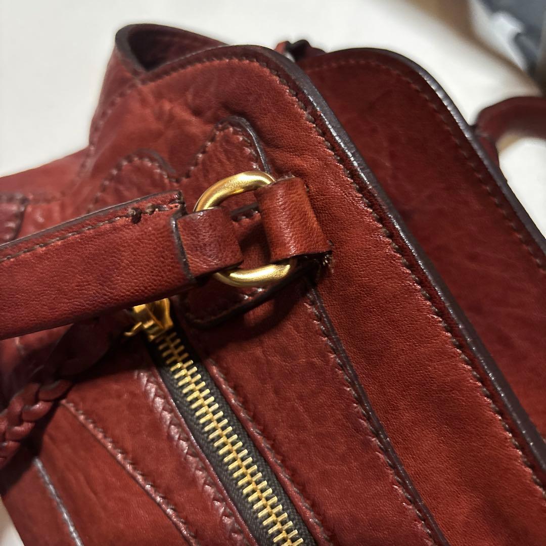 miumiu ナッパバタフライレザー ショルダーバッグ