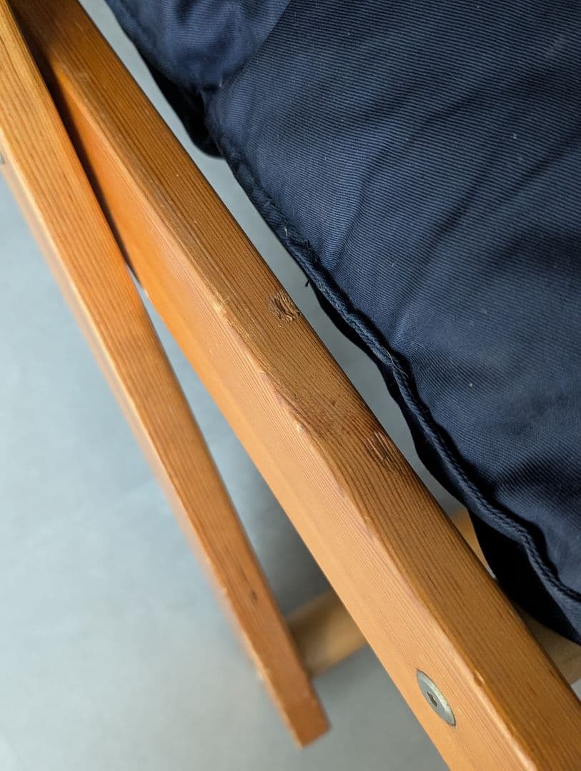 USED/北欧 木製 リクライニングチェア パーソナルチェア 折りたたみ式