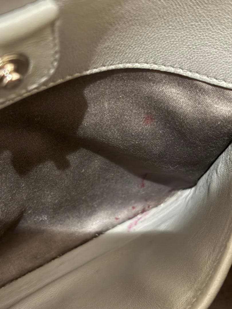 最終値下 miumiu ハンドバッグ ナッパクリスタル マトラッセ ライトグレー