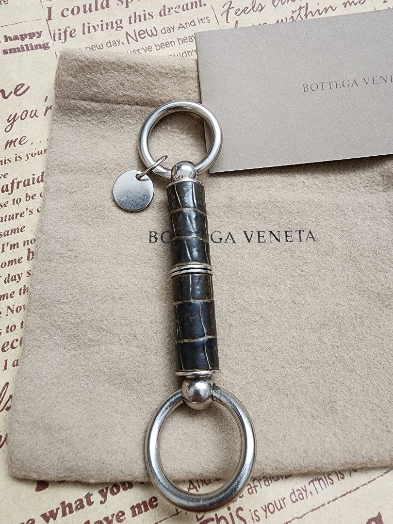 綺麗 ボッテガヴェネタ　編み込み 　 キーリング 　キーホルダー クロコダイル