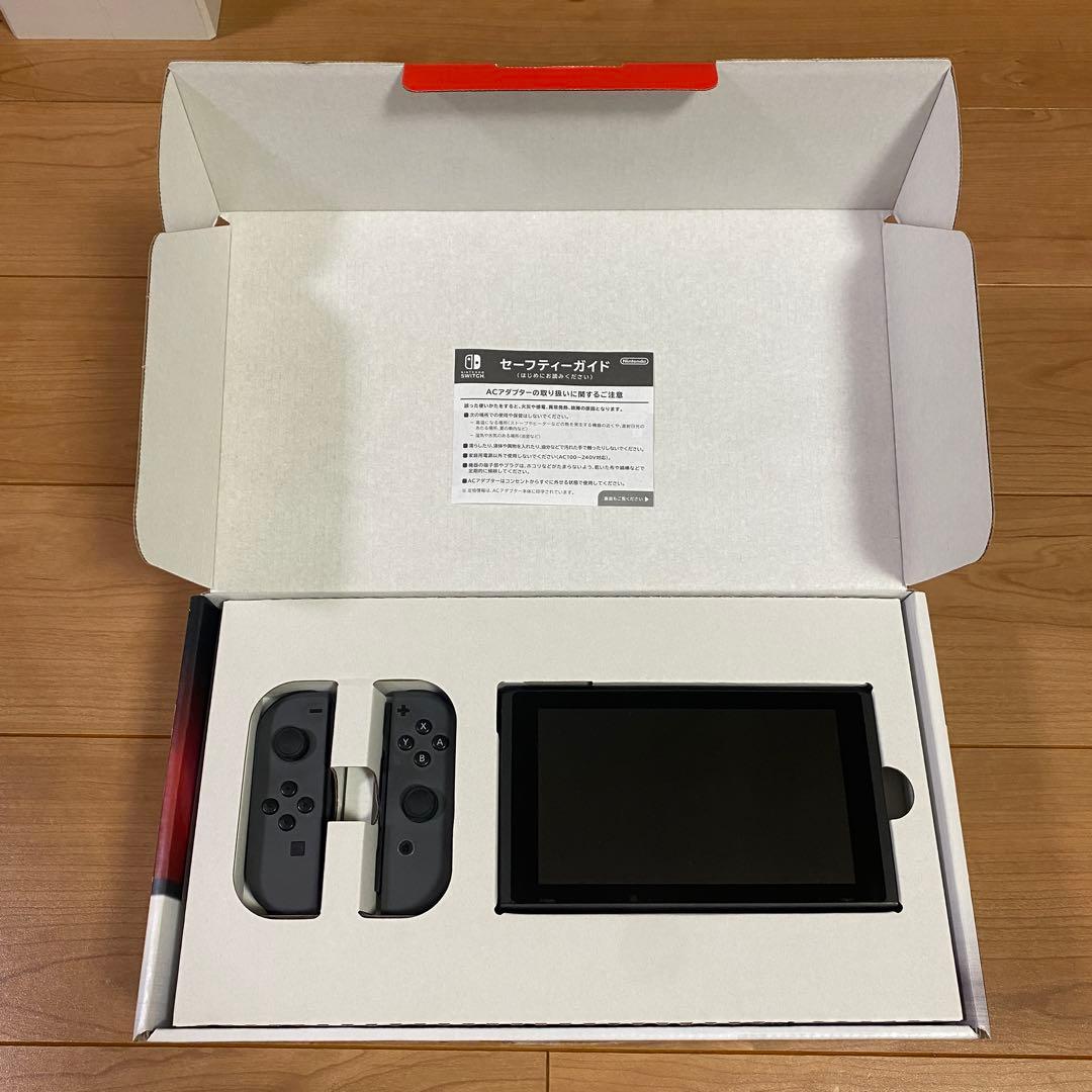 Nintendo Switch 本体 グレー ジョイコン 充電グリップ付