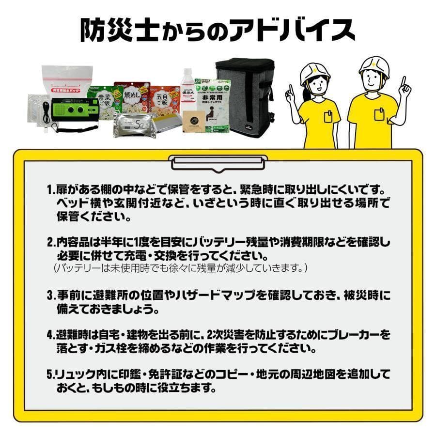 防災セット 持ち出し 1人用 防災用品セット 非常用持ち出しセット 2361