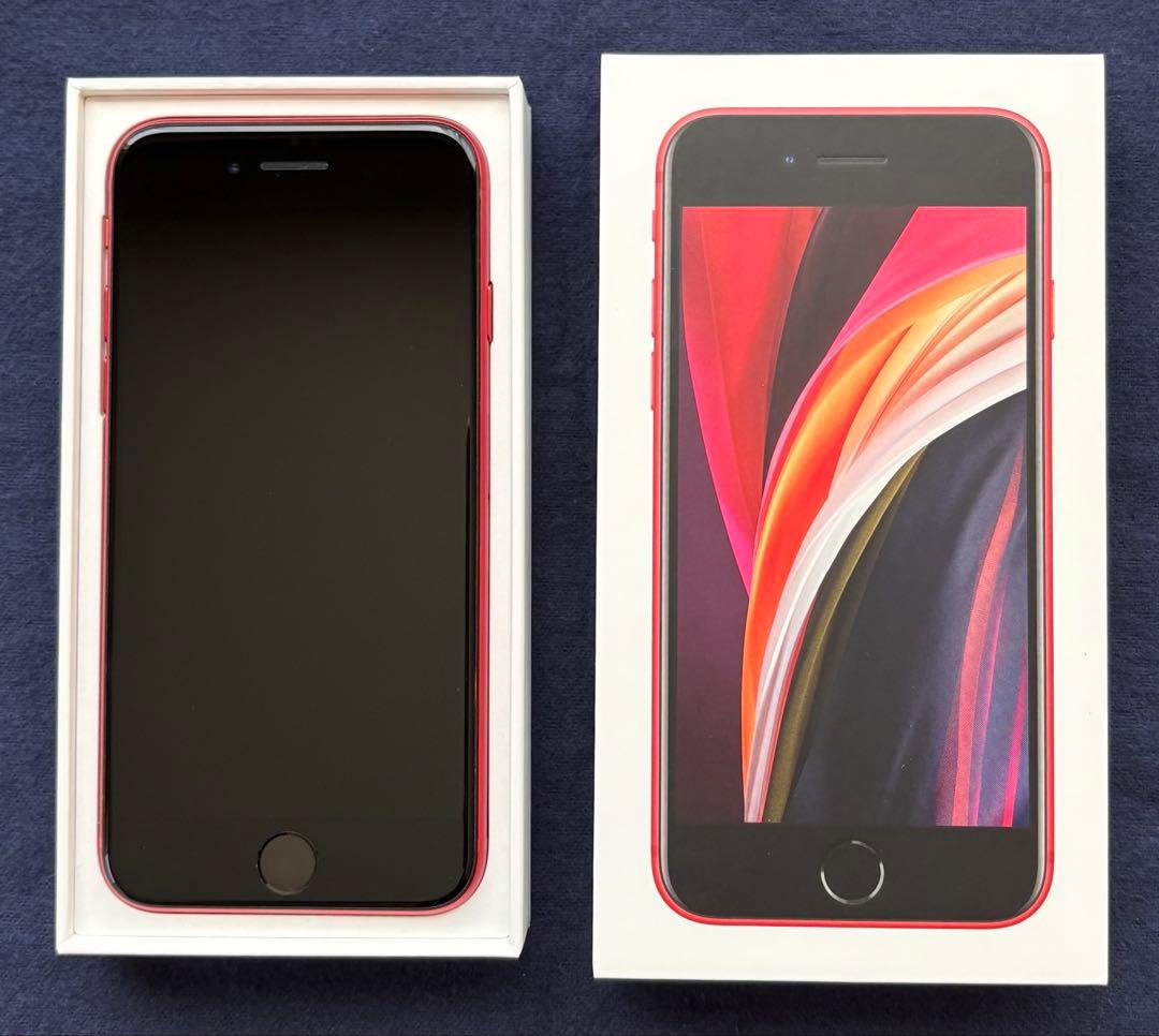 iPhone SE2 第2世代 レッド 64GB純正電池90% 箱イヤホン他付属
