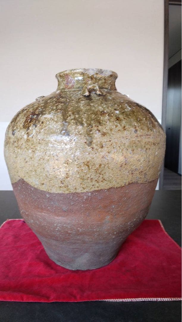 丹波焼 古丹波 六古窯 灰釉壺 四耳壺