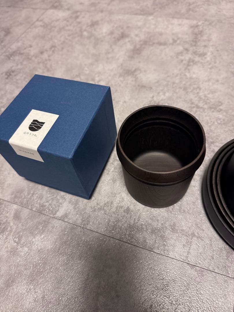 vivahde 山のうつわ　ブラック　フルセット +山のうつわ　カップ