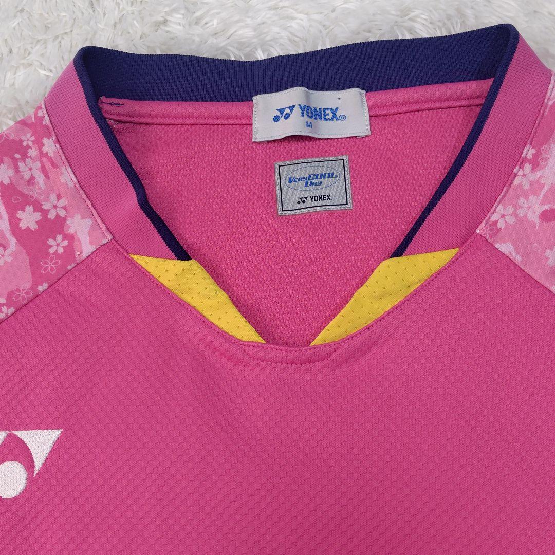 YONEX　バトミントン　日本代表　ゲームシャツ　桜　ピンク