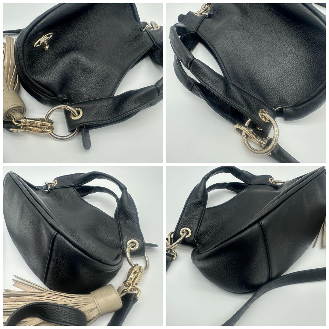 たま(=^_^=) Vivienne Westwood 黒レザー タッセル