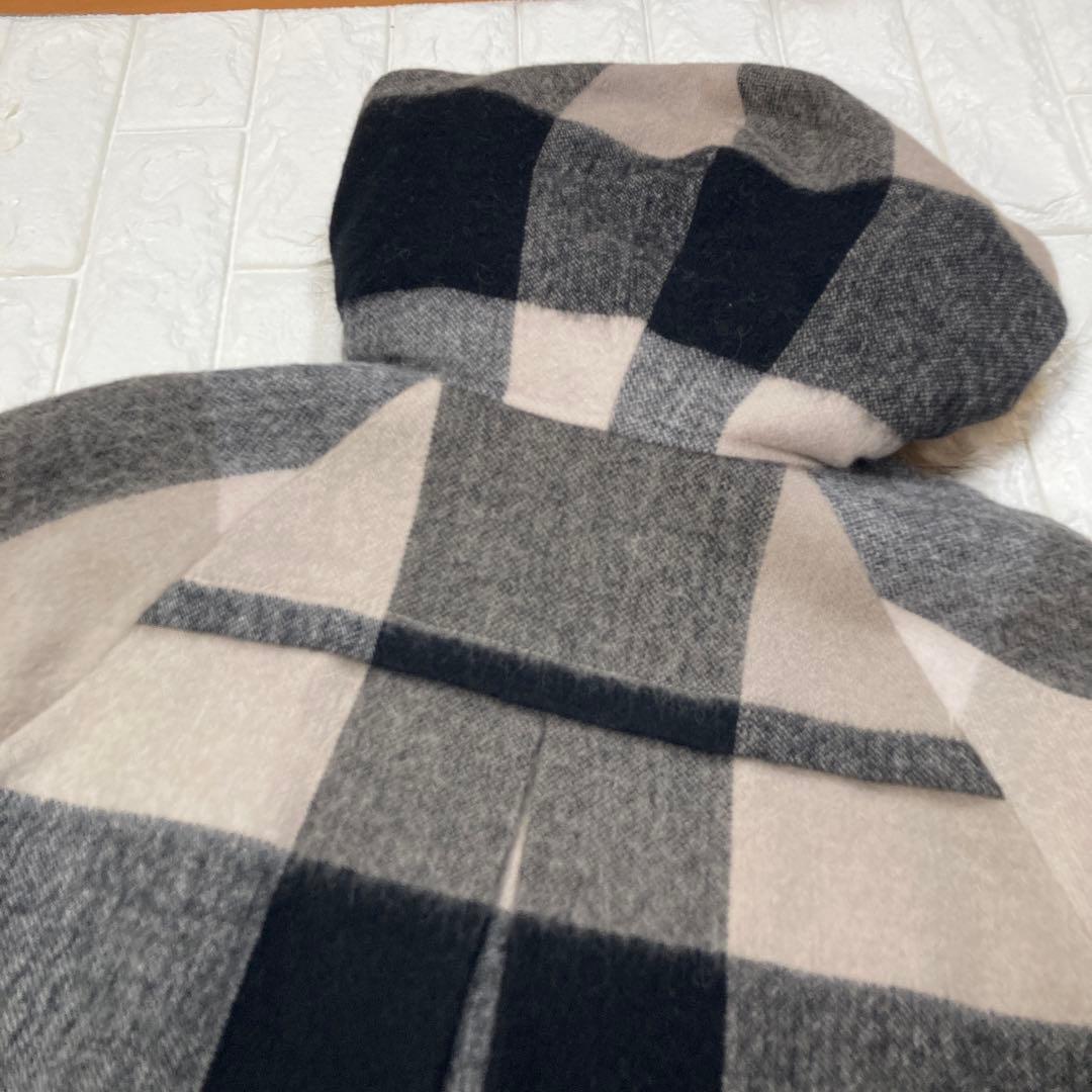 shimizu　グレースコンチネンタル　ポンチョ　フード　ファー