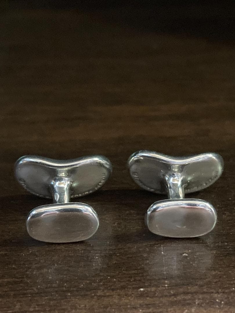 美品 ティファニー ビーンズ カフス ラージ エルサペレッティ シルバー