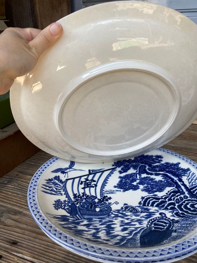 祝い皿　大皿　中皿　セット商品　中華料理　刺身皿　宝船　鳳凰　鶴　亀　縁起物