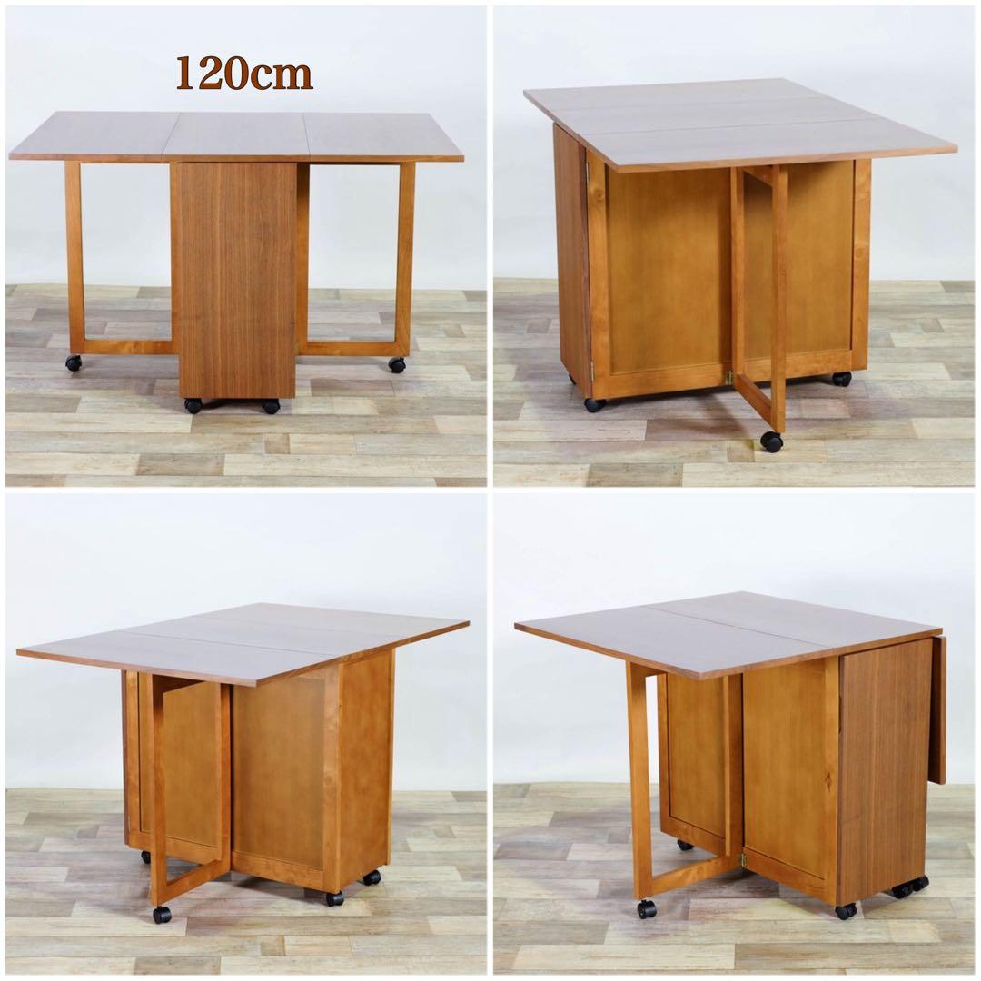 C 新品 ダイニングセット 折り畳み ダイニングテーブル ブラウン 省スペース