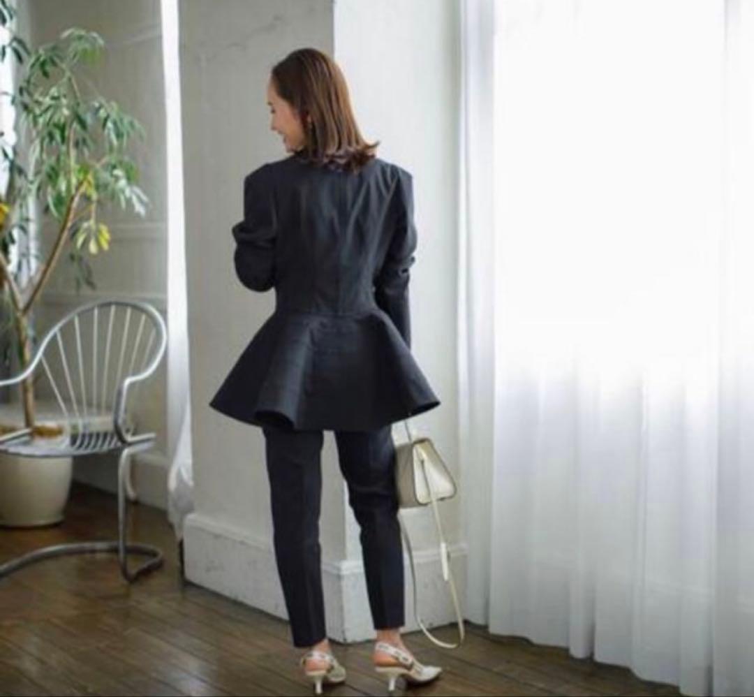 Miu♡ BLUELEA ブルレア ペプラムジャケット ノーカラー S 黒