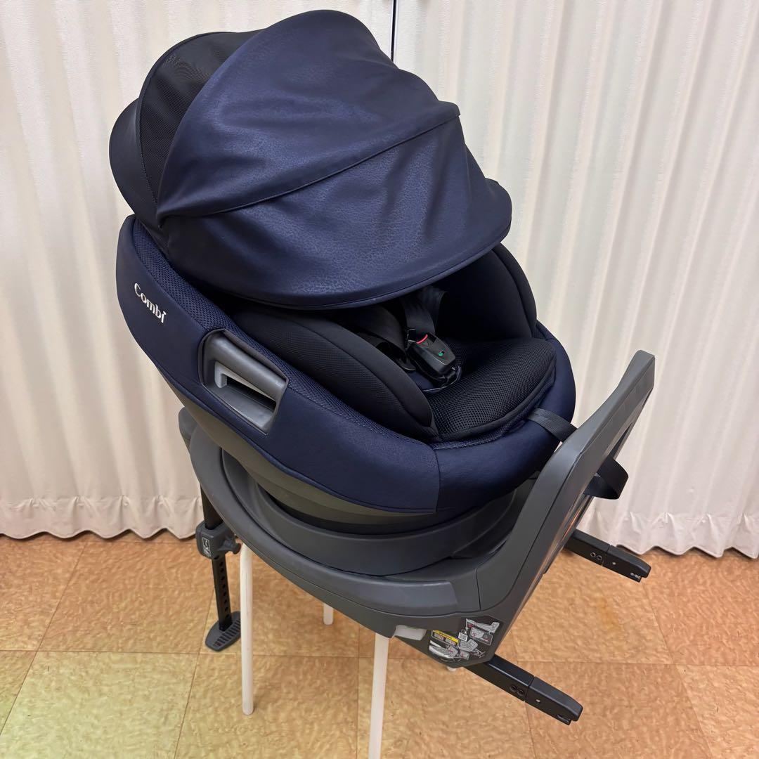 クリーニング済☆美品☆コンビ　新生児OK　THE　S　Air　ISOFIX　紺