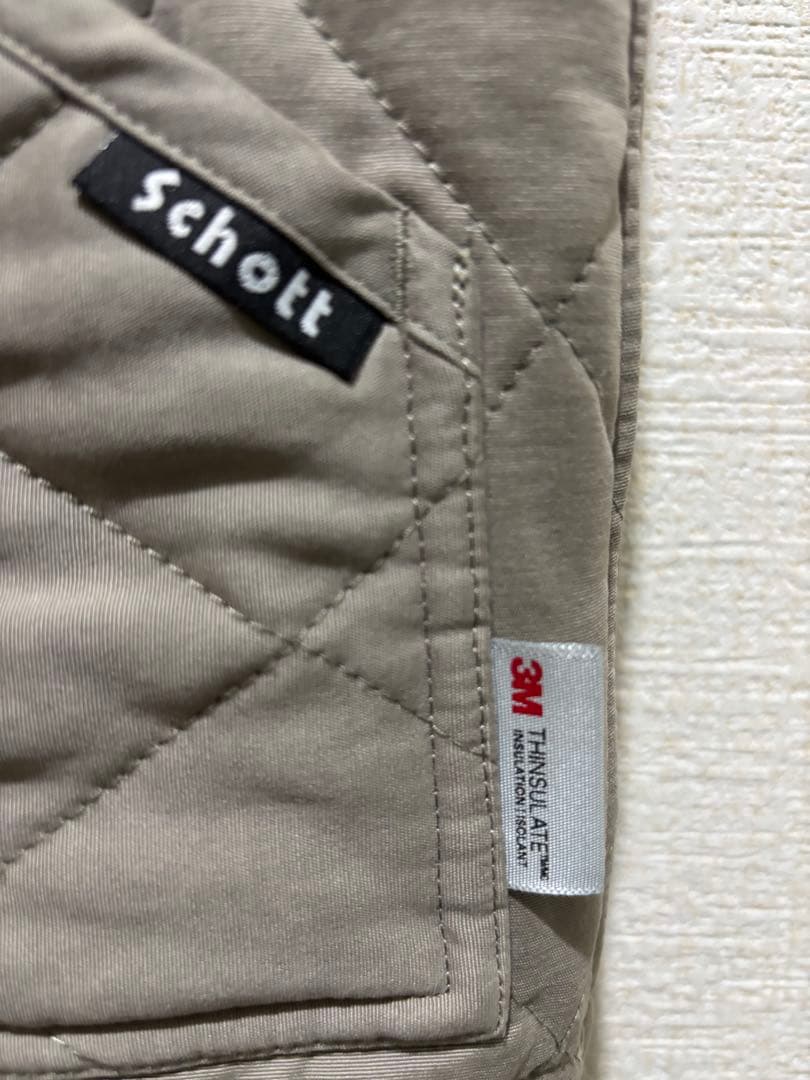 Schott QUILTING WORK VEST/ベージュ　定価19,800円