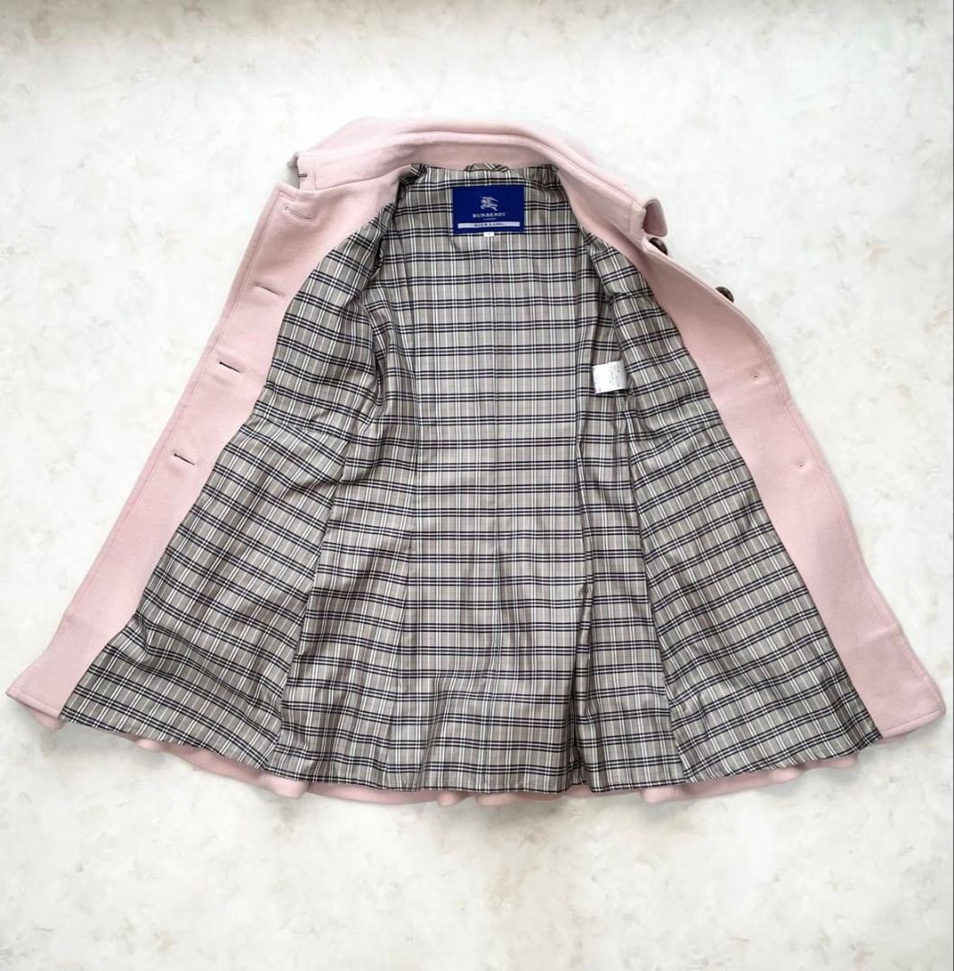 BURBERRY BLUE LABEL ロングコート ピンク　S アンゴラ混