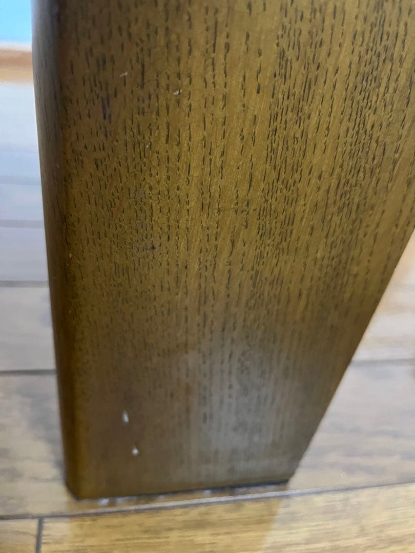 【送料込】センターテーブル ガラス×木製 W120 ミッドセンチュリー