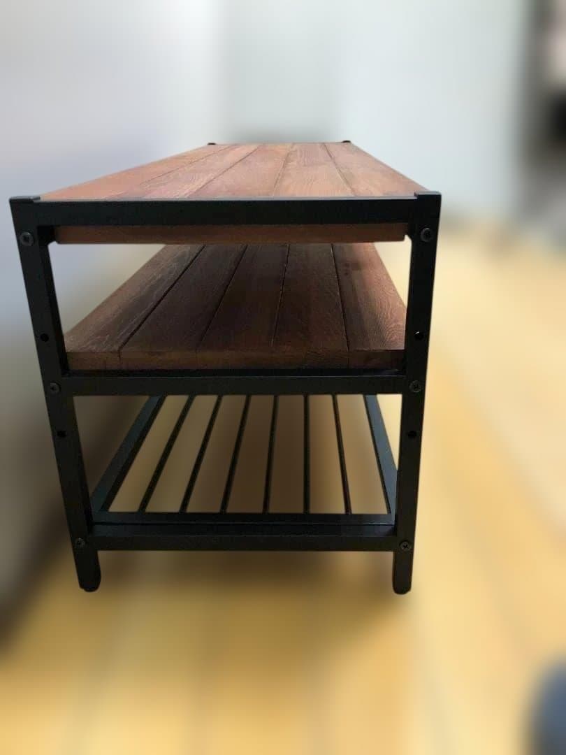 送料無料 ローボード テレビ台 木製天板 2段 棚付き ナチュラル251022