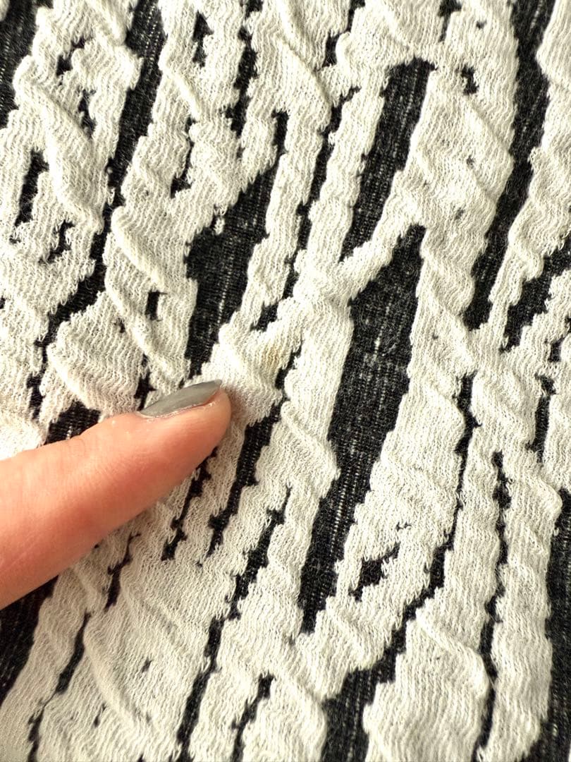 yoibo ビーズクッションカバー 白黒ストライプ