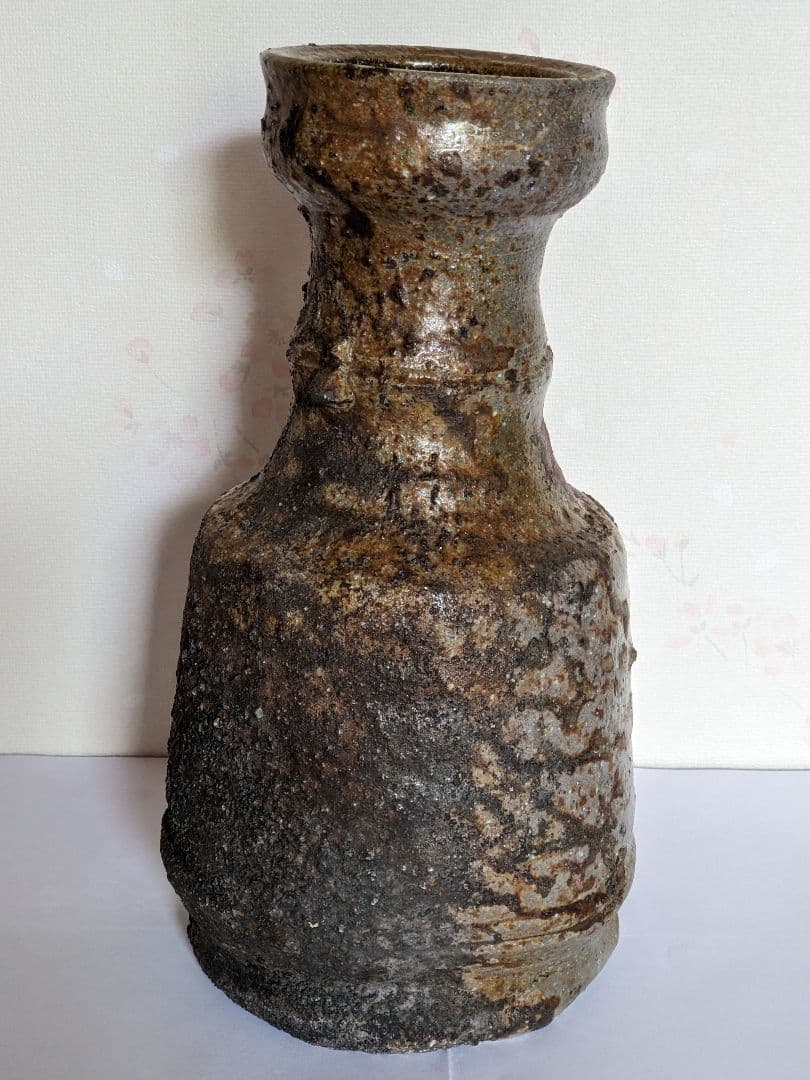 ♦備前焼 花器 花活け 華道 焼締め 岡山県 ？丹波焼 置物飾り 骨董品