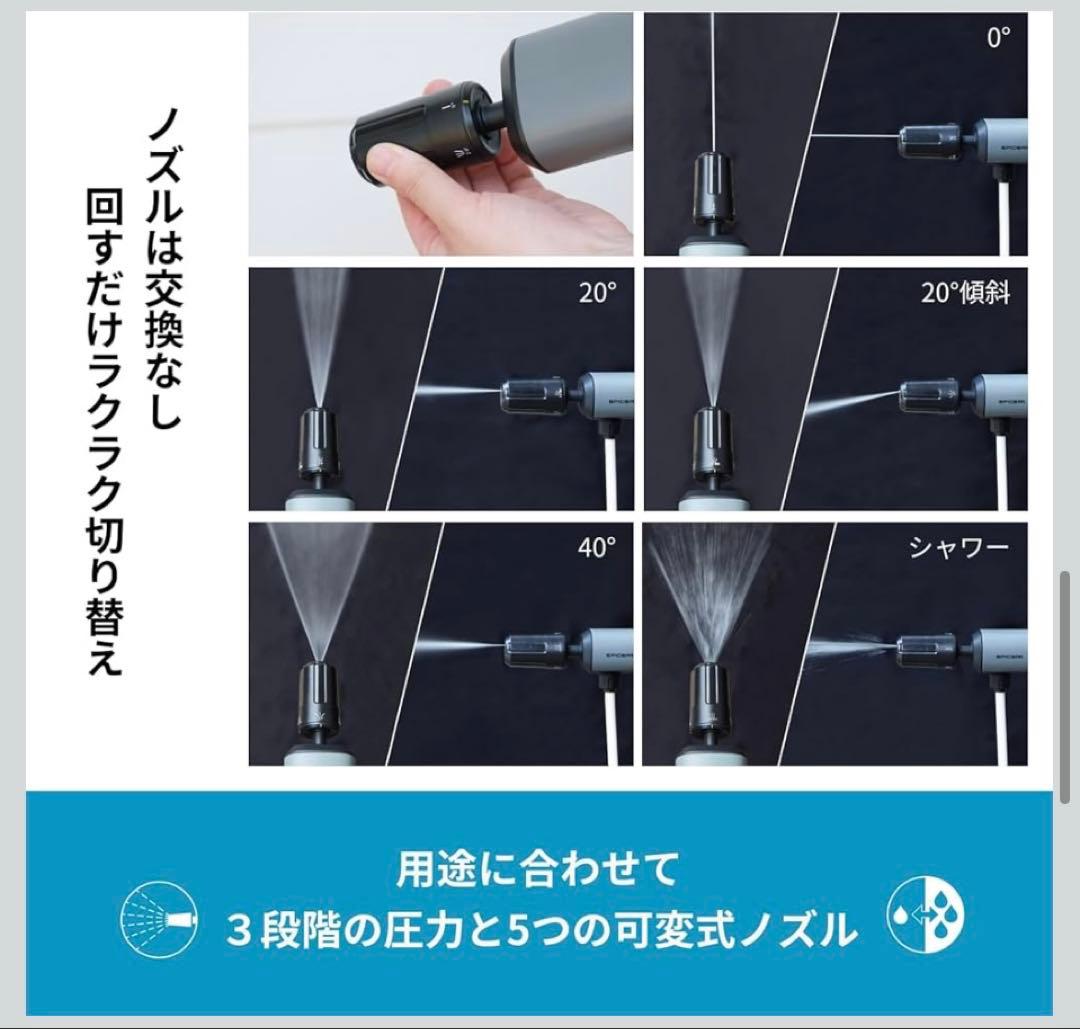 ポケット型高圧洗浄機 SWU-201 (BK) 本体