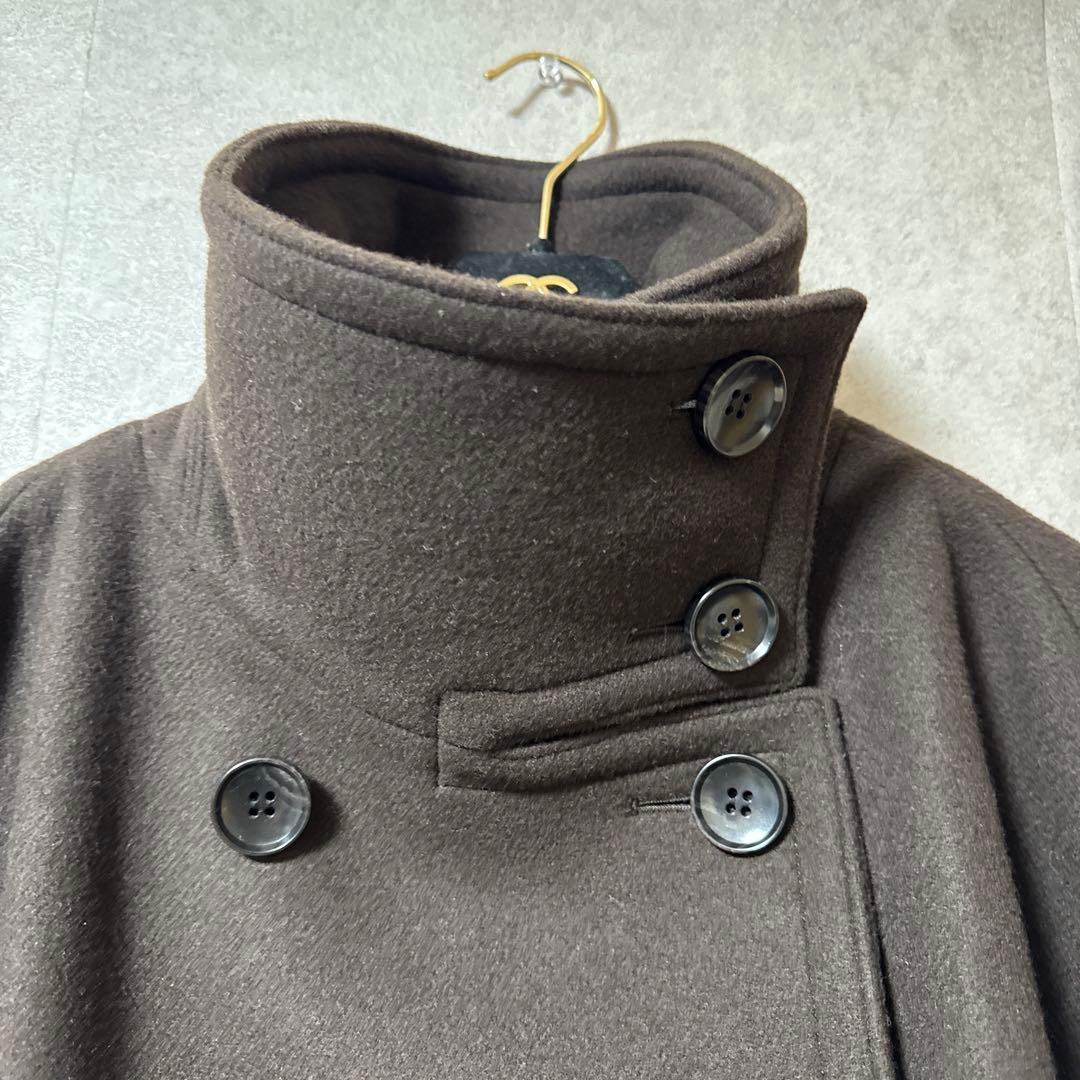 新品タグ付✨NOBLE スタンドカラーオーバーコート 完売色ブラウン 日本製 F