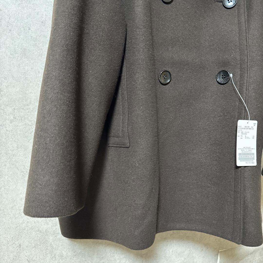 新品タグ付✨NOBLE スタンドカラーオーバーコート 完売色ブラウン 日本製 F