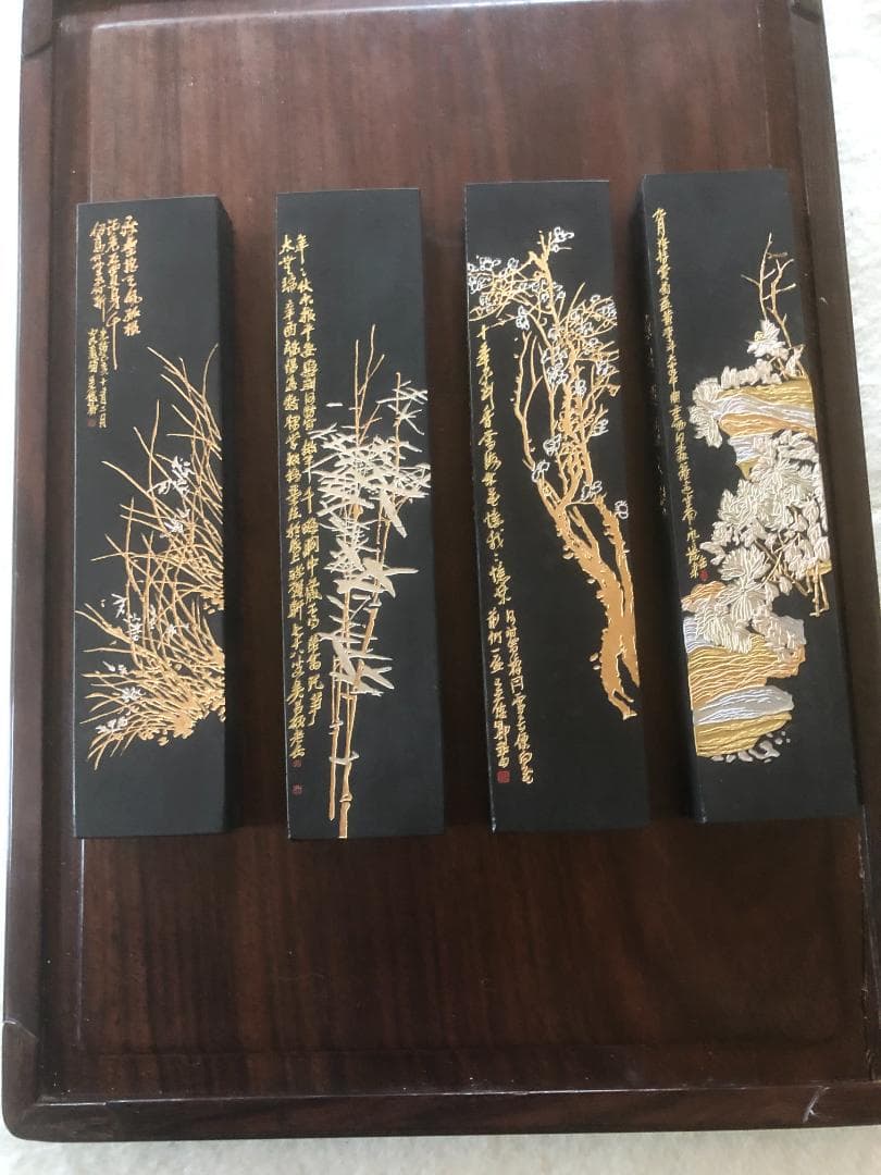 101油煙 大サイズ 177g/本×4 (呉昌碩の書画入)