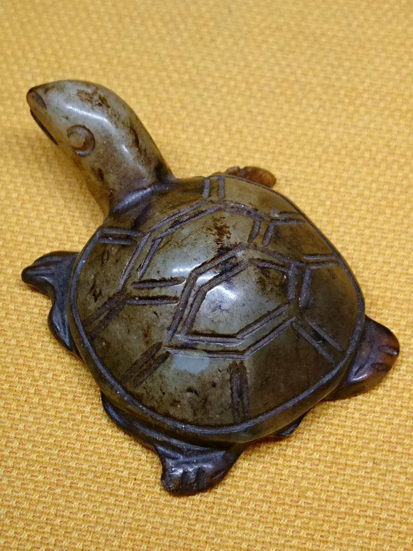 古玉　古玩　カメ　亀　オブジェ　置物　インテリア　工芸品　美術品　A1278