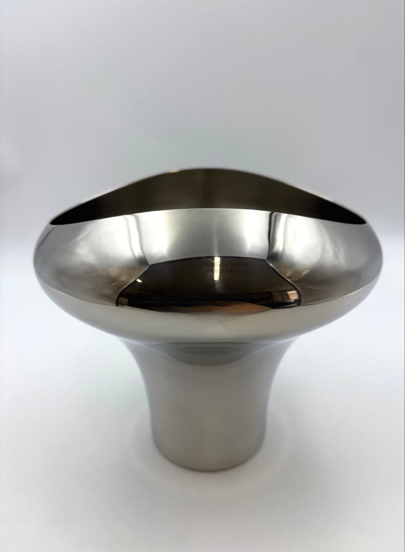   ジョージジェンセン　ステンレス　フラワーベース花瓶箱付