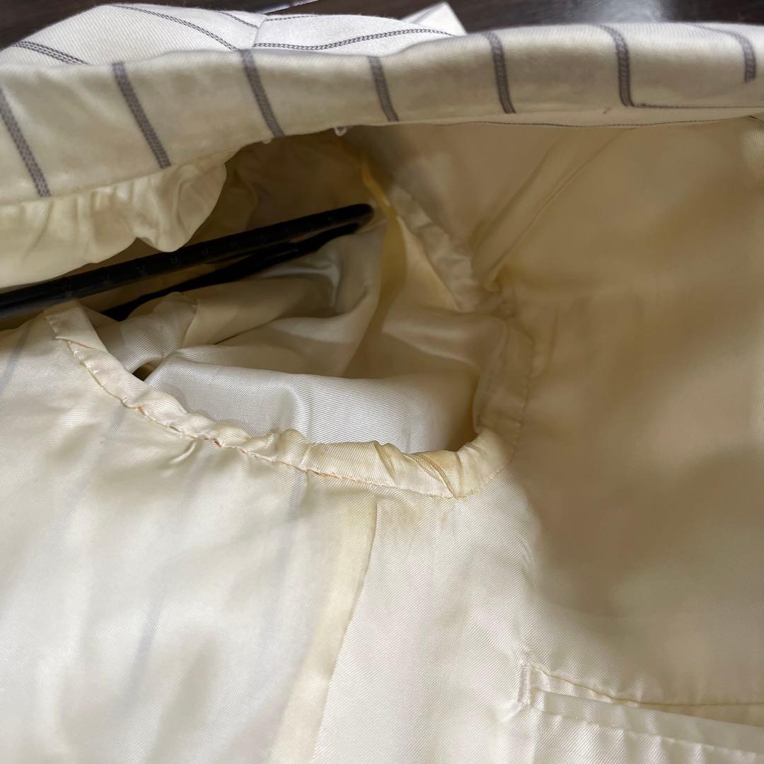 LITTLEBIG テーラードジャケット/2/ウール/ホワイト/ストライプ