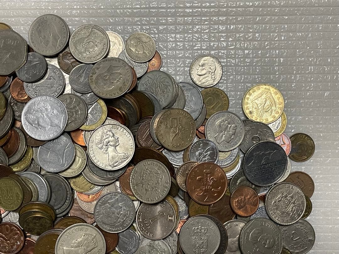古銭　世界の古銭　外国の硬貨　色々　詳細はわかりません　約3840g A1