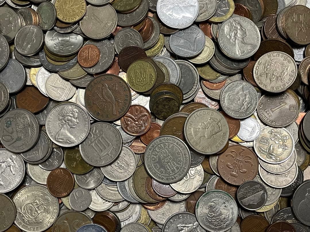 古銭　世界の古銭　外国の硬貨　色々　詳細はわかりません　約3840g A1