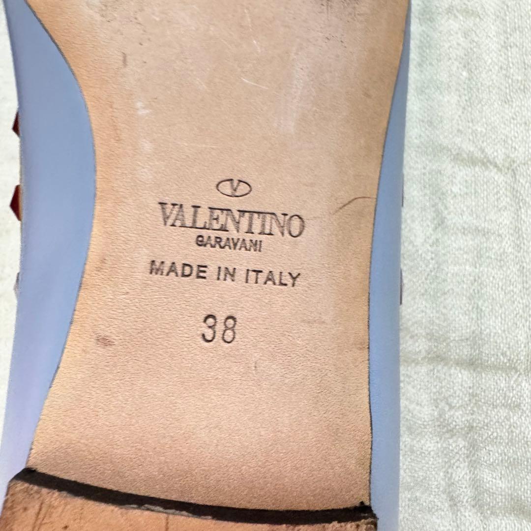 極美品　ヴァレンチノ　スタッズ パンプス　フラット