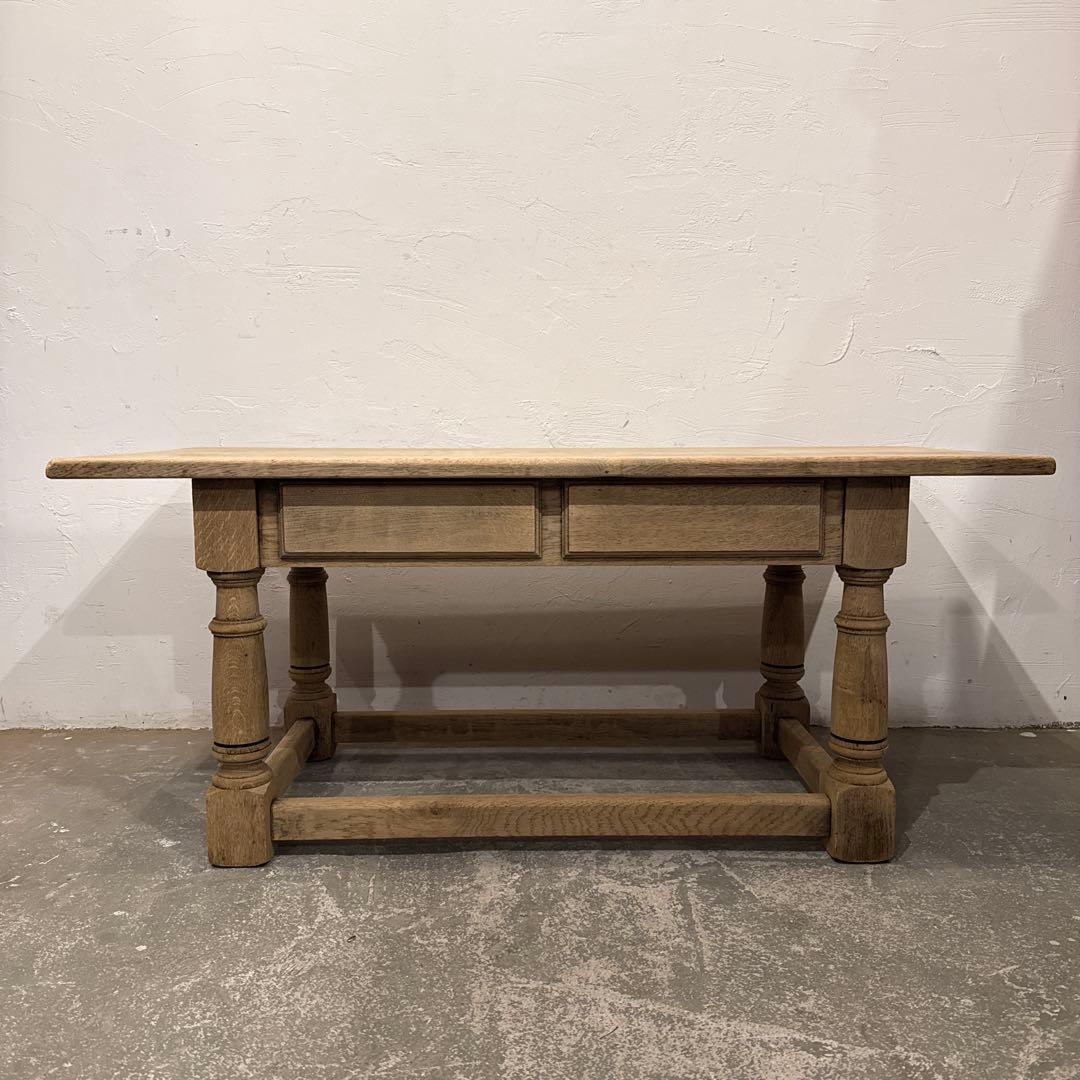 ヴィンテージ　テーブル　引き出し付き　剥離