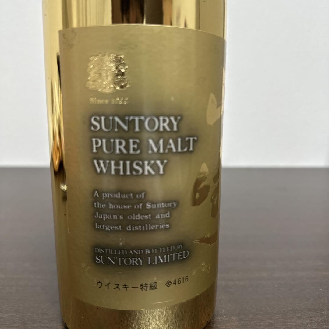 サントリー 山崎 ピュアモルト 60周年記念 ゴールドボトル 760ml 空瓶