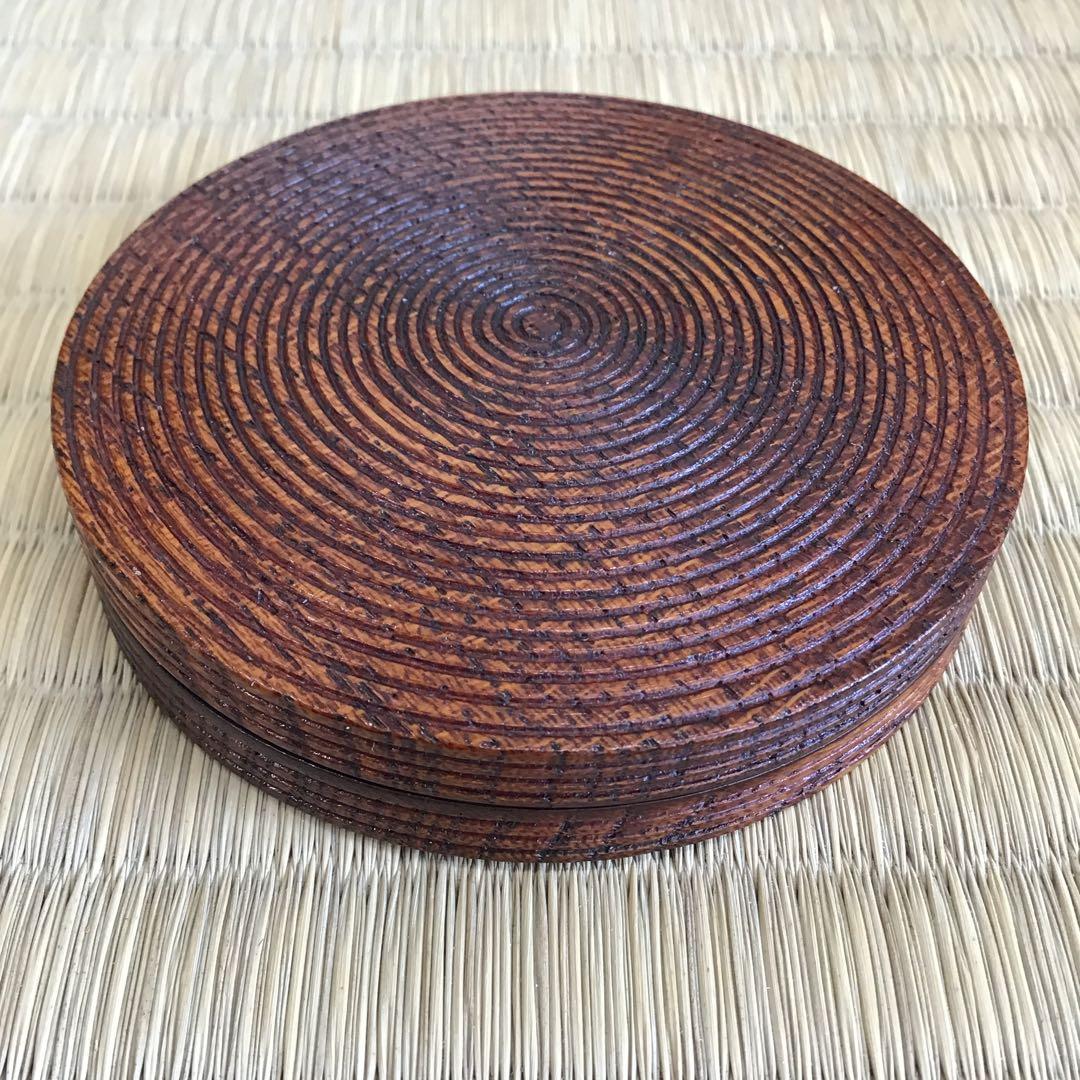 茶道具　香合　糸目丸香合　塗師保斎作　共箱　S166KG