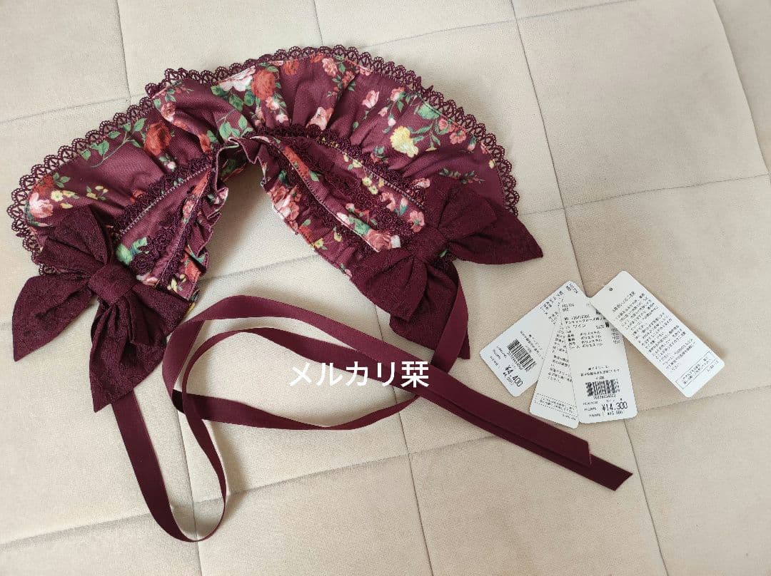 axes kawaii アンティークローズ柄ジャンパースカート＋ボンネットセット