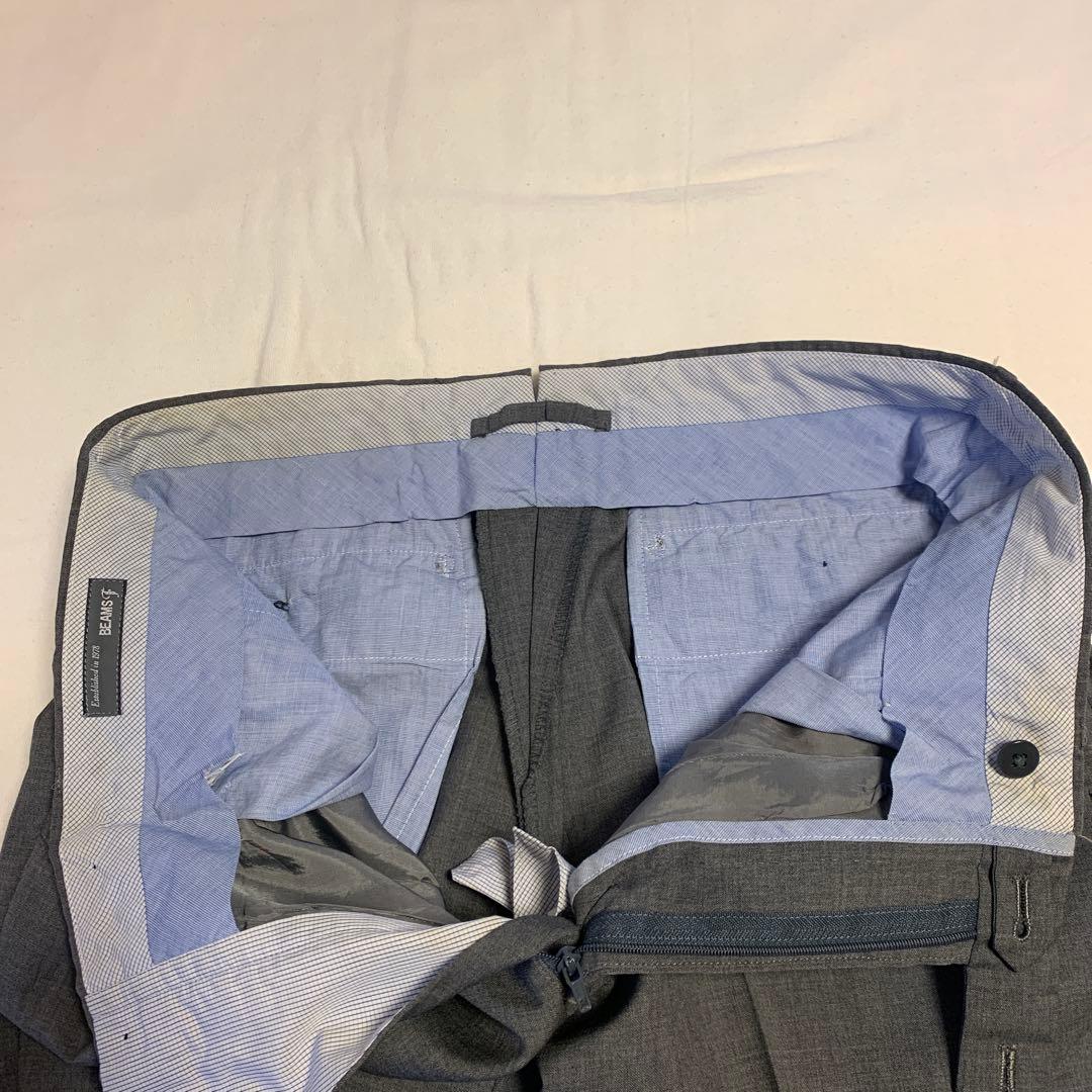 【BEAMS F】 秋冬インコテックス＆春夏スラックス グレー　サイズ48