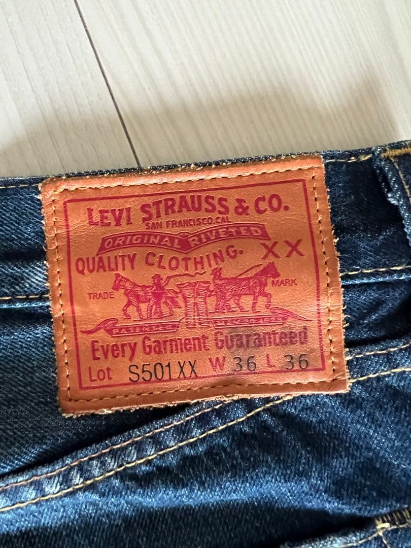 Levi’s S501XX 大戦モデル復刻 ダメージ加工 日本製 W36 L36