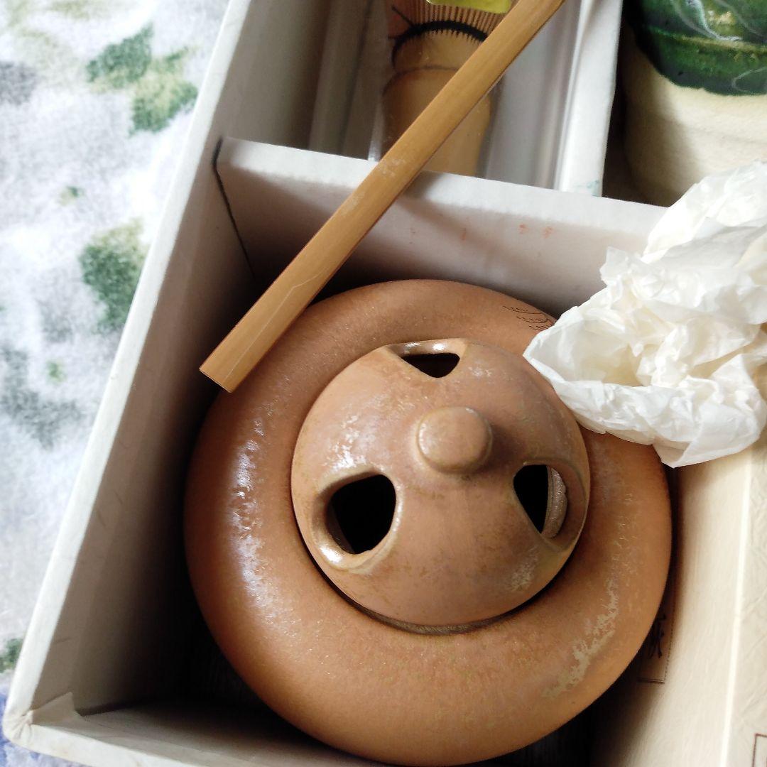 未使用新品】織部焼茶道具セット お香や茶筅5点保管品