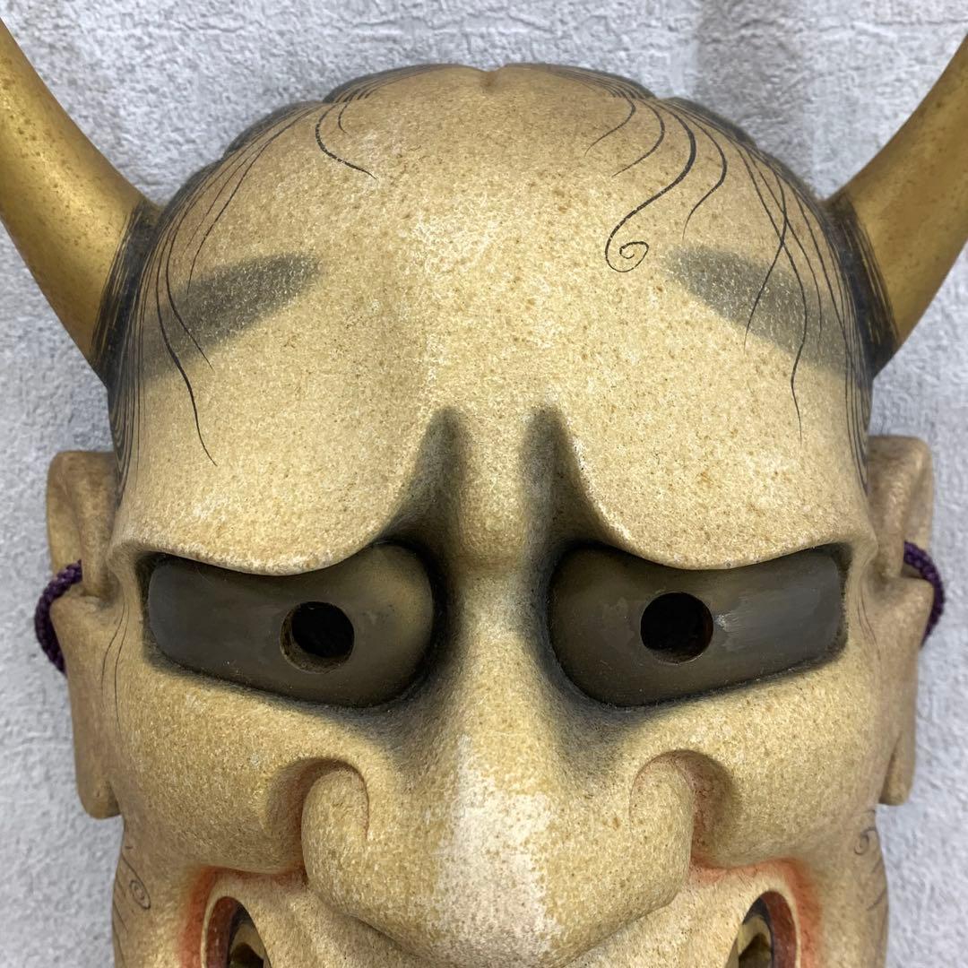 【Kuki】能面 般若 長沢宗春 共箱 能面師 人間国宝 長澤氏春 次男