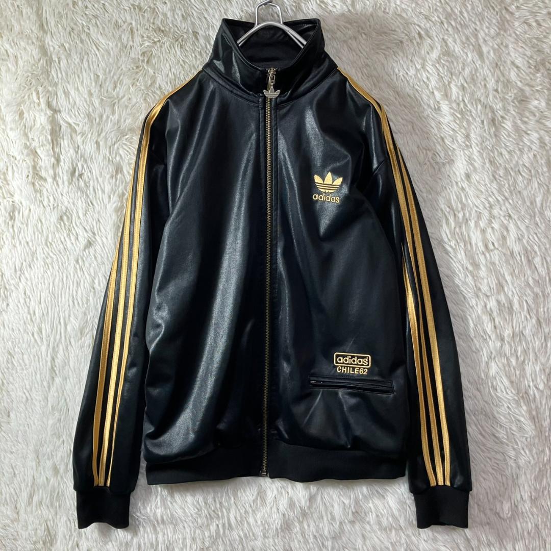 美品 アディダス トラックジャケット CHILE62 万国旗タグ 刺繍ロゴ L