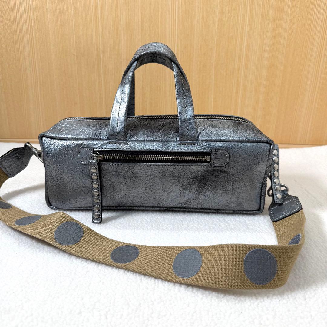 DEUX MILLE シープレザー　2way ショルダーバッグ　ドット柄　美品