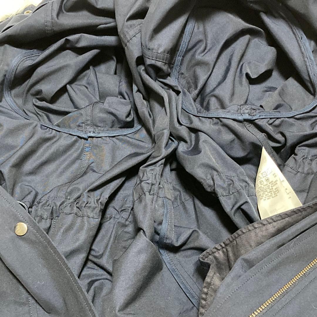 【美品】23区 46 コート ライトタッサーモッズコート ゆったり 体型カバー