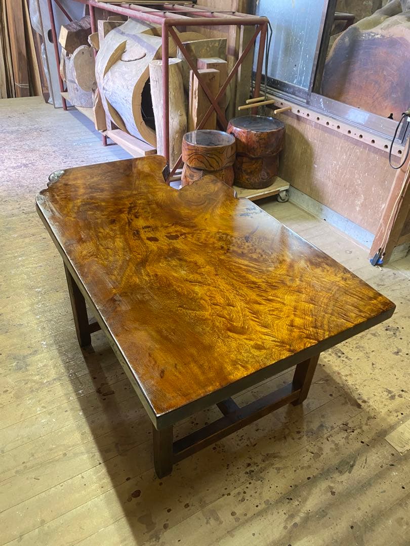 樟の木　天板　テーブル板　棚板　木材　DIY　天然木　一枚板　014