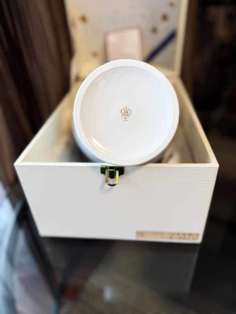 大倉陶園 ブルーローズ 花瓶 28cm