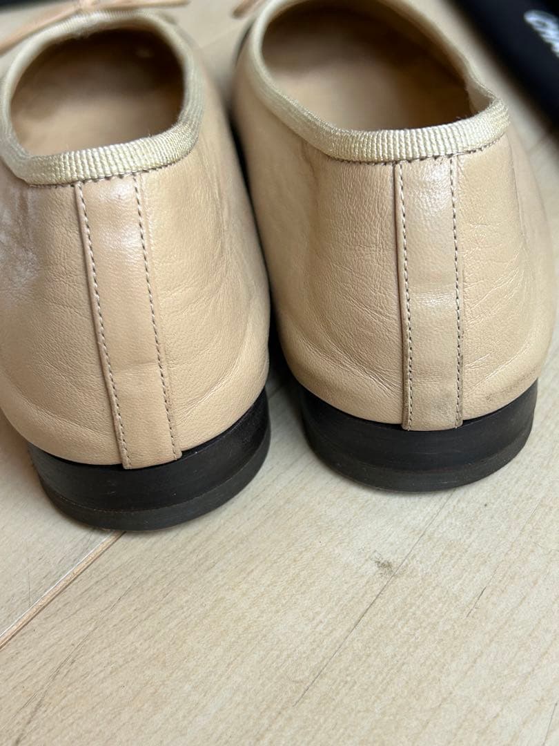 CHANEL バレエシューズ ベージュ/ブラック 35,5