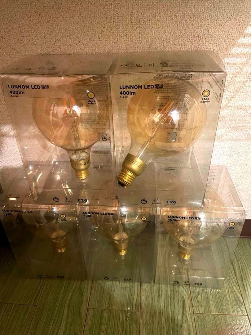 IKEA LUNNOM LED電球 400lm E26 18個セット