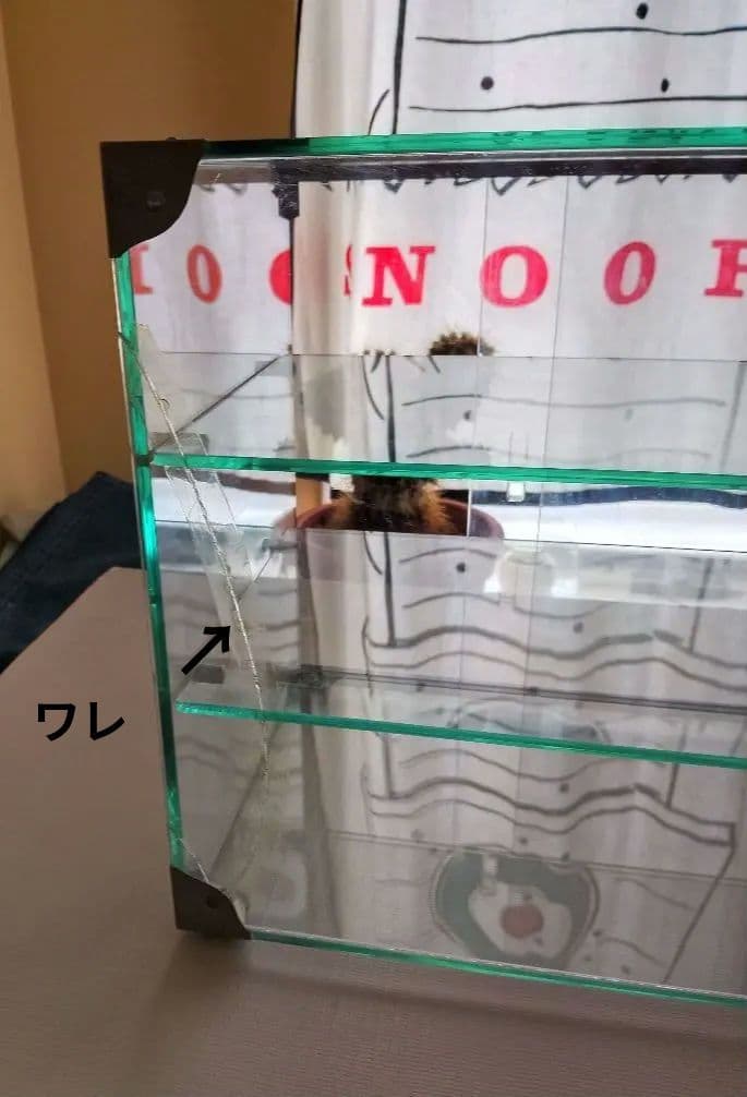 古いガラスケース 小型 ショーケース 3段ラック 当時物